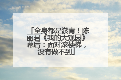 全身都是淤青！陈丽君《我的大观园》幕后：面对滚楼梯，没有做不到