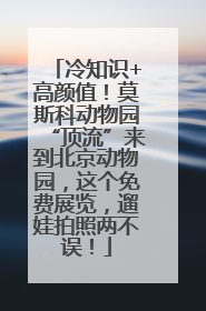 冷知识+高颜值！莫斯科动物园“顶流”来到北京动物园，这个免费展览，遛娃拍照两不误！