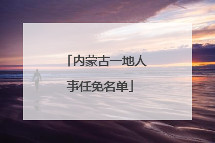 内蒙古一地人事任免名单