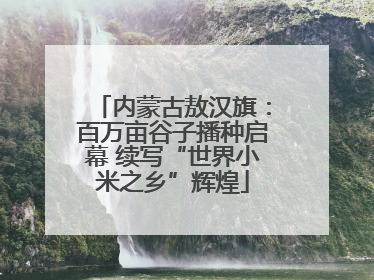 内蒙古敖汉旗：百万亩谷子播种启幕 续写“世界小米之乡”辉煌