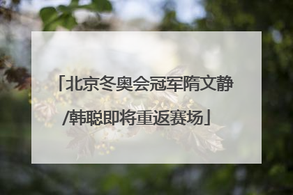北京冬奥会冠军隋文静/韩聪即将重返赛场
