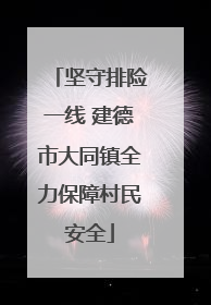 坚守排险一线 建德市大同镇全力保障村民安全