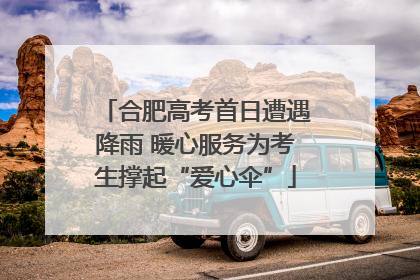 合肥高考首日遭遇降雨 暖心服务为考生撑起“爱心伞”