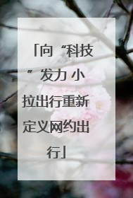 向“科技”发力 小拉出行重新定义网约出行