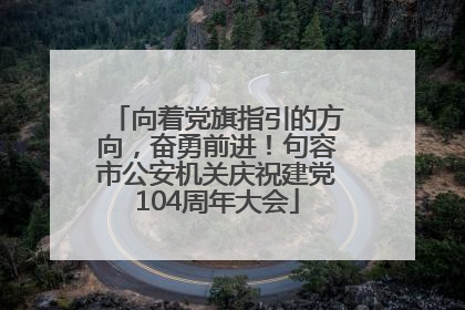 向着党旗指引的方向，奋勇前进！句容市公安机关庆祝建党104周年大会