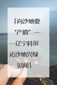 向沙地要“产值”——辽宁科尔沁沙地兴绿见闻