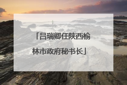 吕瑞卿任陕西榆林市政府秘书长