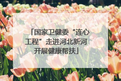 国家卫健委“连心工程”走进河北新河开展健康帮扶