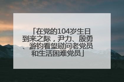 在党的104岁生日到来之际，尹力、殷勇、游钧看望慰问老党员和生活困难党员