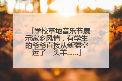 学校草地音乐节展示家乡风情，有学生的爷爷直接从新疆空运了一头羊……