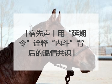 宿先声丨用“延期令”诠释“内斗”背后的温情共识