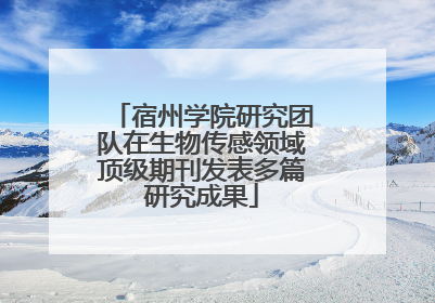 宿州学院研究团队在生物传感领域顶级期刊发表多篇研究成果