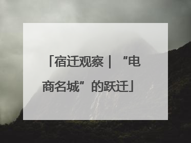 宿迁观察｜“电商名城”的跃迁
