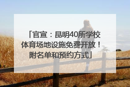 官宣：昆明40所学校体育场地设施免费开放！附名单和预约方式