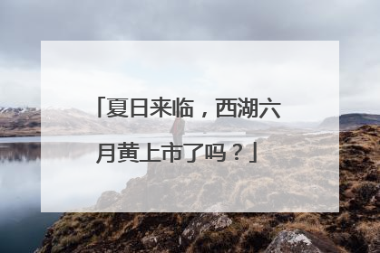 夏日来临，西湖六月黄上市了吗？