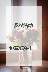 多彩活动 悦享端午