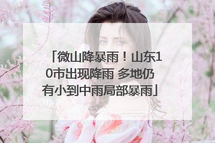 微山降暴雨！山东10市出现降雨 多地仍有小到中雨局部暴雨
