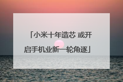 小米十年造芯 或开启手机业新一轮角逐