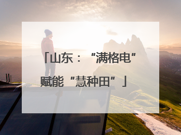 山东：“满格电”赋能“慧种田”