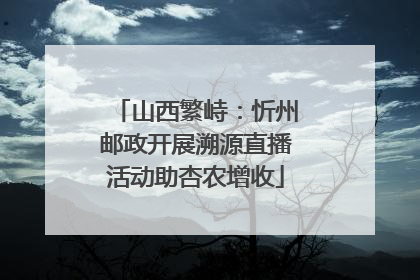 山西繁峙：忻州邮政开展溯源直播活动助杏农增收