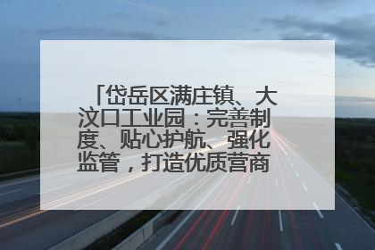 岱岳区满庄镇、大汶口工业园：完善制度、贴心护航、强化监管，打造优质营商“强磁场”