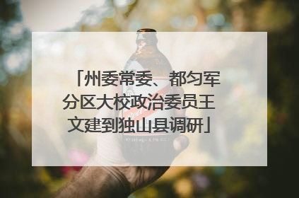 州委常委、都匀军分区大校政治委员王文建到独山县调研