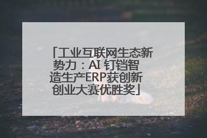 工业互联网生态新势力：AI 钉铛智造生产ERP获创新创业大赛优胜奖