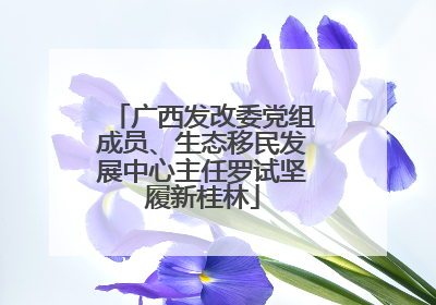 广西发改委党组成员、生态移民发展中心主任罗试坚履新桂林