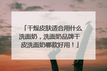 干燥皮肤适合用什么洗面奶，洗面奶品牌干皮洗面奶哪款好用！