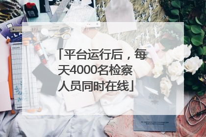 平台运行后，每天4000名检察人员同时在线