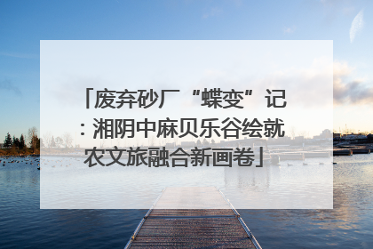 废弃砂厂“蝶变”记：湘阴中麻贝乐谷绘就农文旅融合新画卷