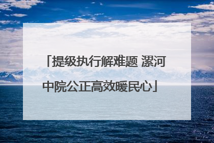 提级执行解难题 漯河中院公正高效暖民心