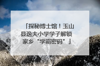 探秘博士馆！玉山县逸夫小学学子解锁家乡“学霸密码”