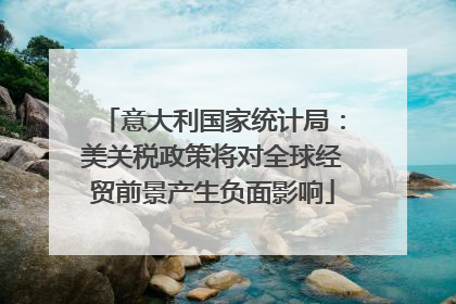 意大利国家统计局：美关税政策将对全球经贸前景产生负面影响