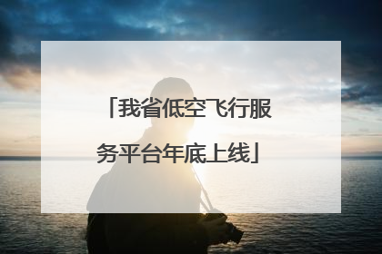 我省低空飞行服务平台年底上线
