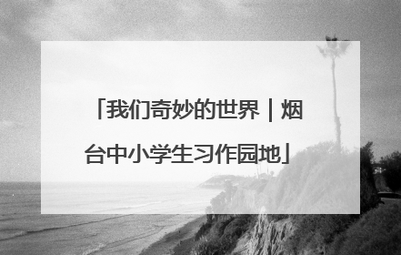 我们奇妙的世界｜烟台中小学生习作园地