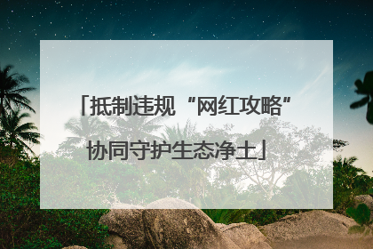 抵制违规“网红攻略” 协同守护生态净土