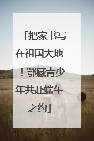 把家书写在祖国大地！鄂藏青少年共赴端午之约