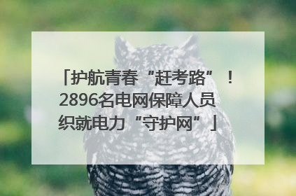 护航青春“赶考路”！2896名电网保障人员织就电力“守护网”
