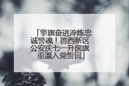 擎旗奋进淬炼忠诚警魂！鲁西新区公安庆七一升国旗 重温入党誓词