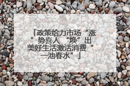 政策给力市场“涨”势喜人 “焕”出美好生活激活消费“一池春水”