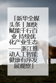 新华全媒头条丨加快赋能千行百业 持续优化产业生态——浙江推动人工智能健康有序发展观察