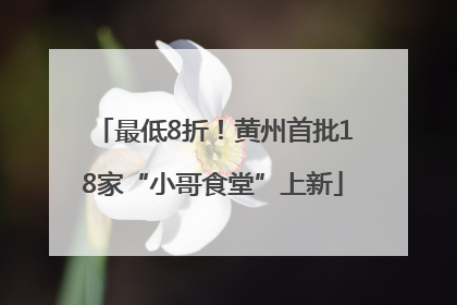 最低8折！黄州首批18家“小哥食堂”上新