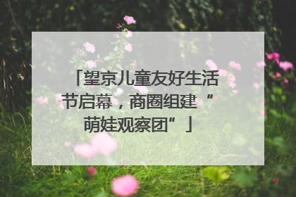 望京儿童友好生活节启幕，商圈组建“萌娃观察团”