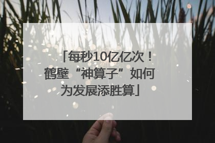 每秒10亿亿次！鹤壁“神算子”如何为发展添胜算
