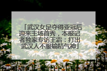 武汉女足夺得亚冠后迎来主场首秀，本报记者独家专访王霜：打出武汉人不服输精气神