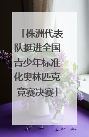 株洲代表队挺进全国青少年标准化奥林匹克竞赛决赛