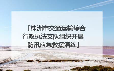 株洲市交通运输综合行政执法支队组织开展防汛应急救援演练