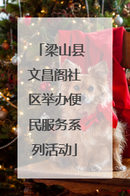 梁山县文昌阁社区举办便民服务系列活动
