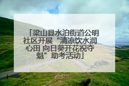 梁山县水泊街道公明社区开展“清凉饮水润心田 向日葵开花祝夺魁”助考活动